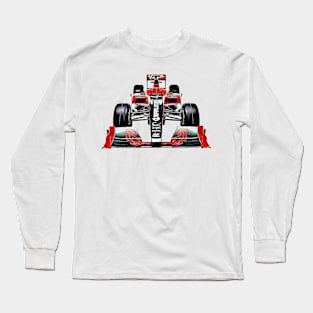 F1 Car Cartoon Long Sleeve T-Shirt